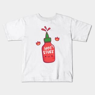 Cute Hot Stuff Spicy Chili Sauce Bottle Kids T-Shirt